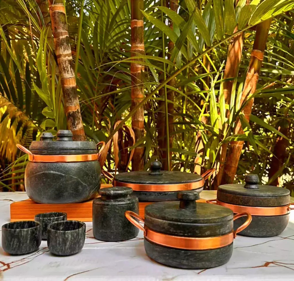 Jogo de Panelas de Pedra 8 Peças