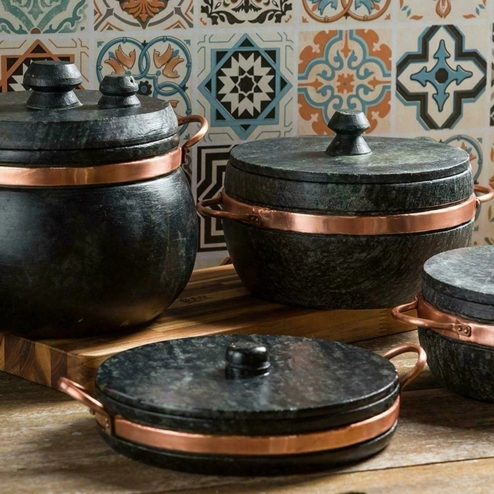 Jogo de Panelas de Pedra - 4 Peças