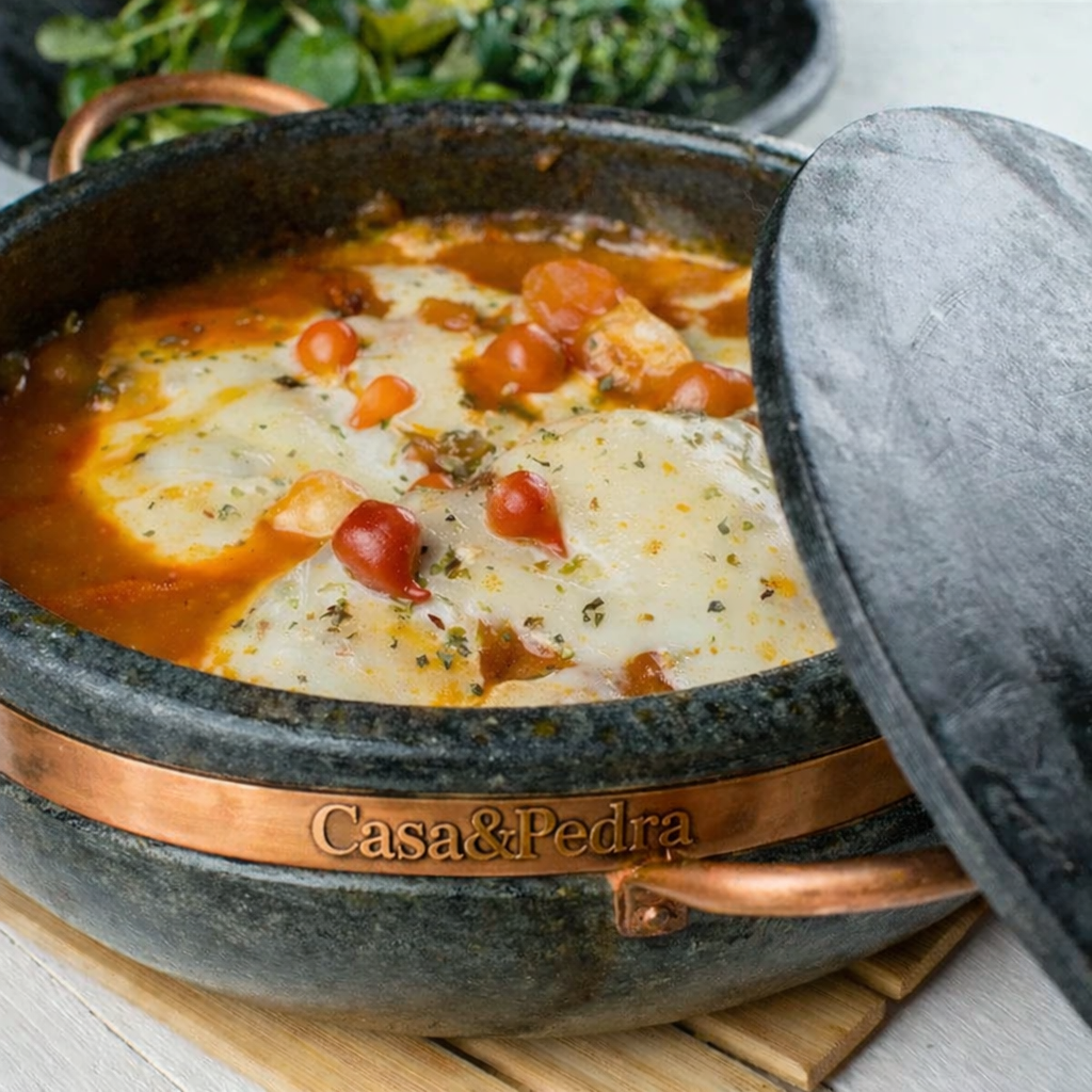 Frigideira de Pedra com tampa